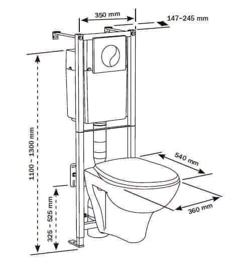 توالت های فرنگی و وال هنگ باید در چه ارتفاعی نصب شوند؟